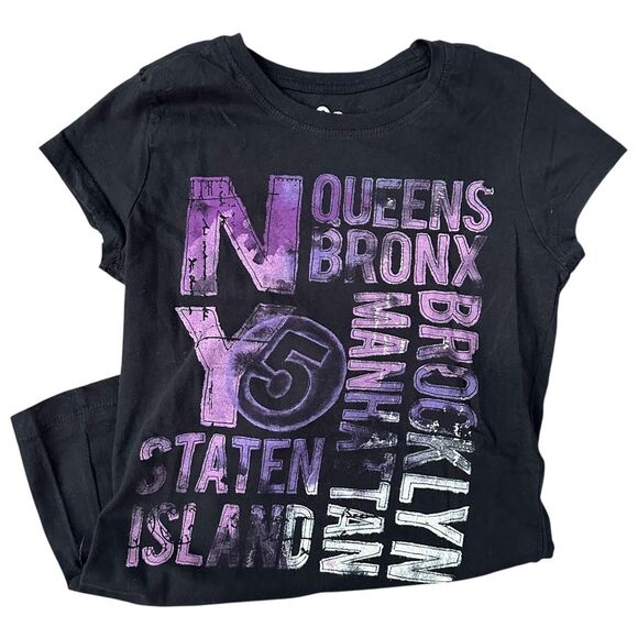 NYC Y2K Graphic Tee | Purple | Size M (Juniors) - Picture 4 of 6